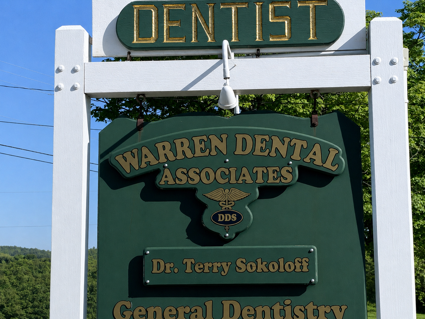 Warren Dental Associates — Dr. Terry Sokoloff sign